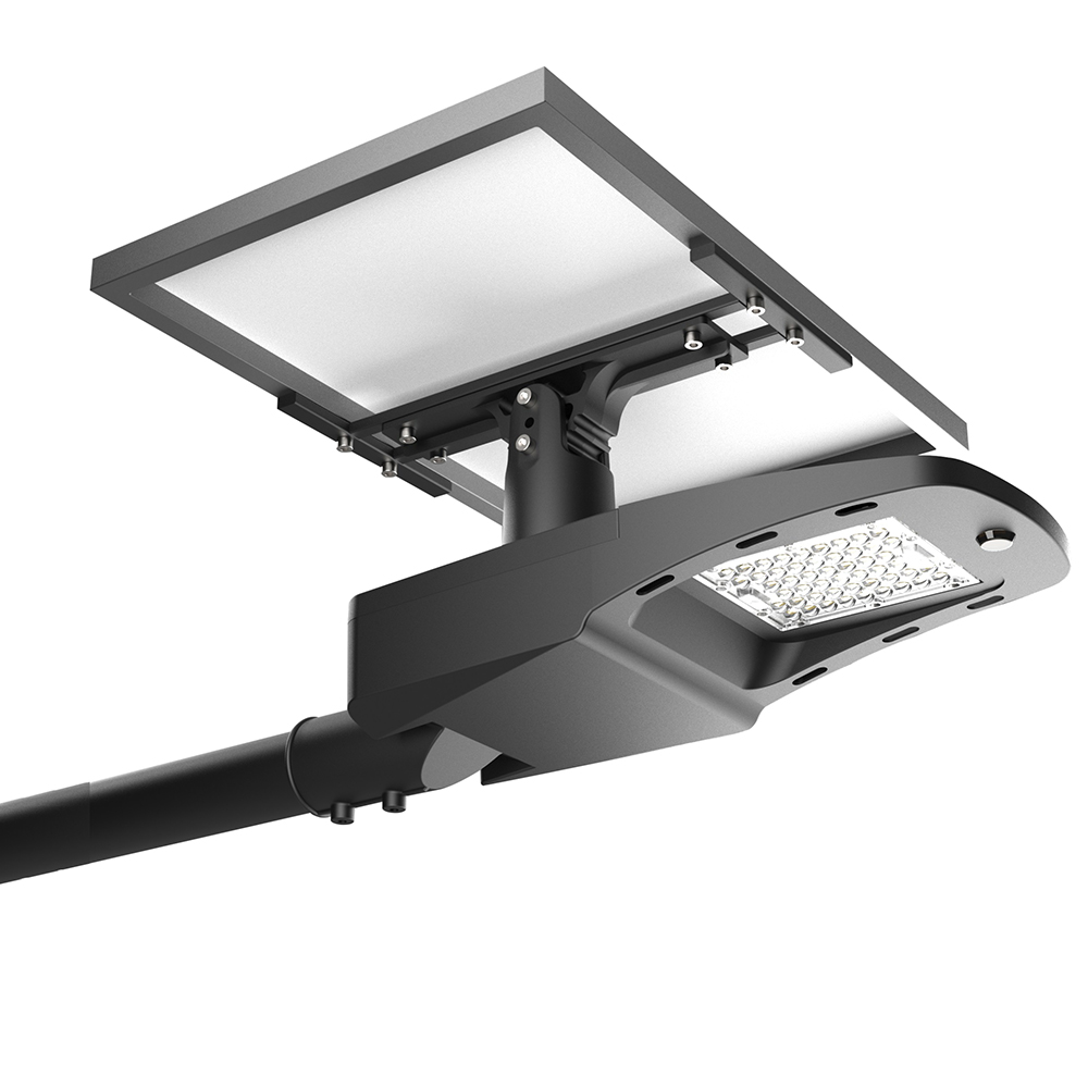 Patented Integrated 50W Solar Street Light with Motion Sensor