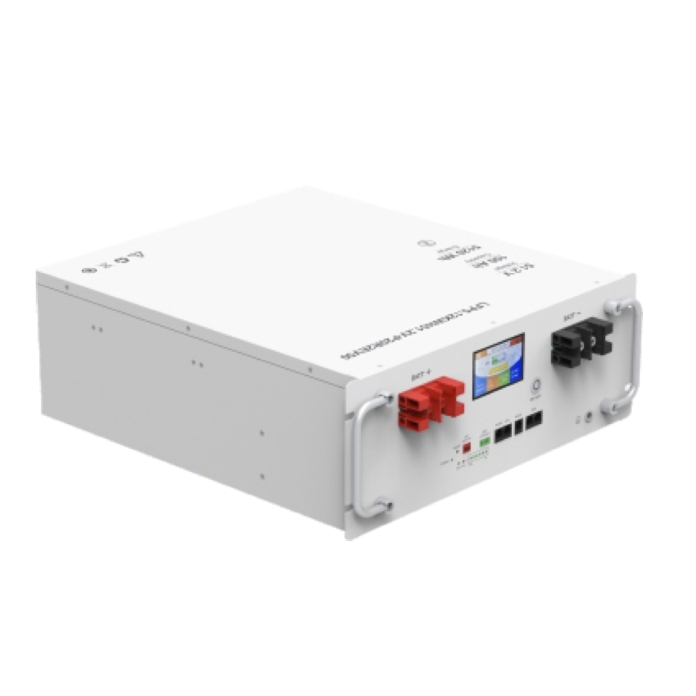 Rack-Mounted 51.2V 5.12KWh LiFePO4 Battery with 5000+ Cycles, LCD Monitoring, and Scalable Parallel Design for Solar, UPS, and Industrial Applications